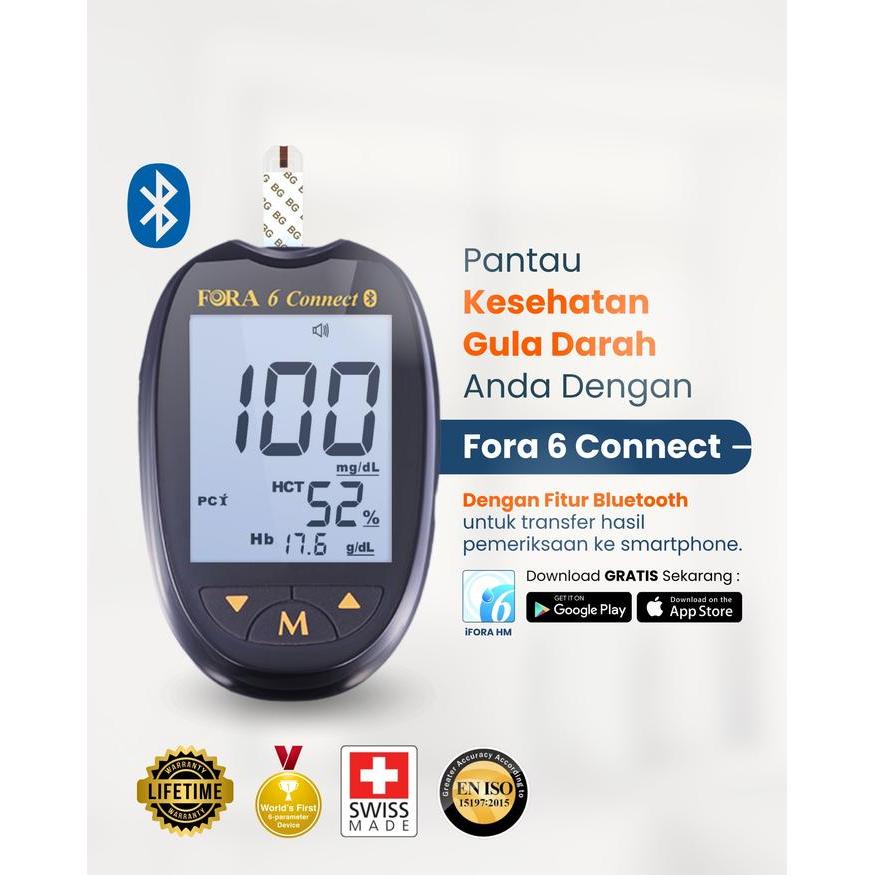 ALAT CEK DARAH 6IN1 MULTI 6 PARAMETER FORA GULA KOLESTEROL UA KETON HB