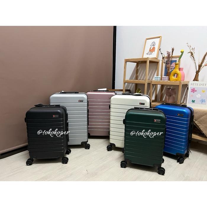 [] SWISS POLO 6905 KOPER 20 INCH 24 INCH ABS RODA DOUBLE KUNCI KOMBINASI