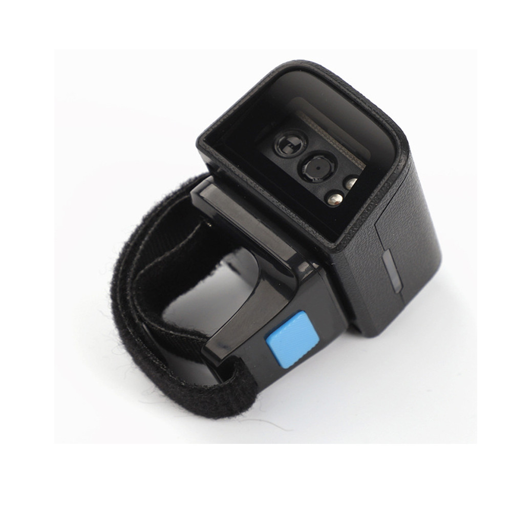 QR Code 1D/2D Ring Scanner Wearable Scanner Finger Barcode Reader Bluetooth Barcode Scanner Portable