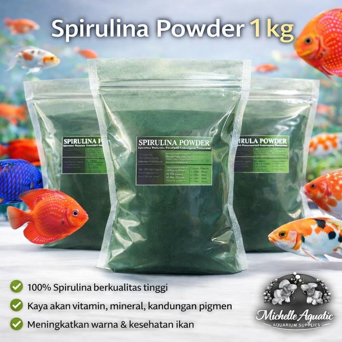 TEREMURAHTERLARIS READY SILAHKAN DIORDER GROSIR SERBUK SPIRULINA / SPIRULINA POWDER 1KG 1000GR 1000
