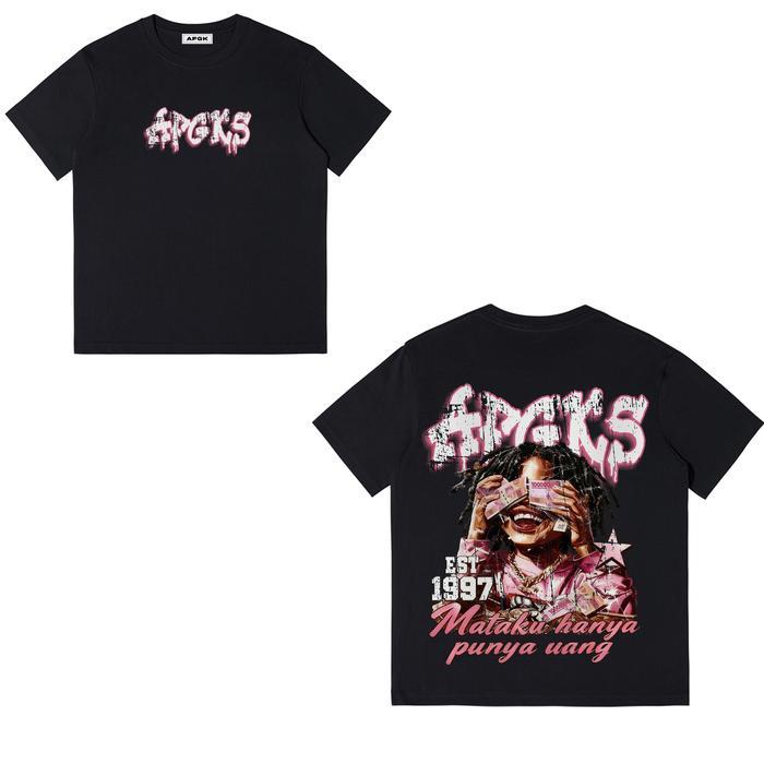 [AFGK]KAOS PREMIUM 220g MOTIF "MATAKU HANYA PUNYA UANG" + UANG 100RIBU - DESAIN APGKS/AFGKS EST 1997