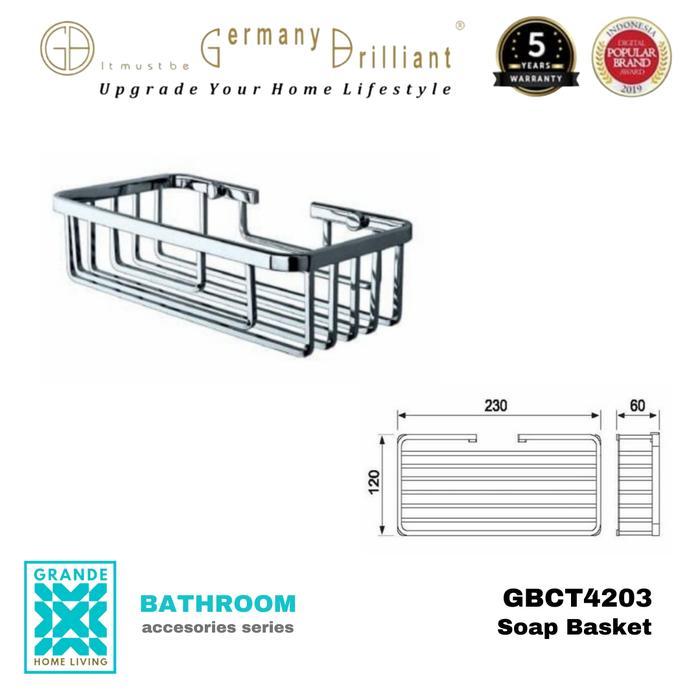 GERMANY BRILLIANT RAK SABUN KUNINGAN CHROME GBCT4203