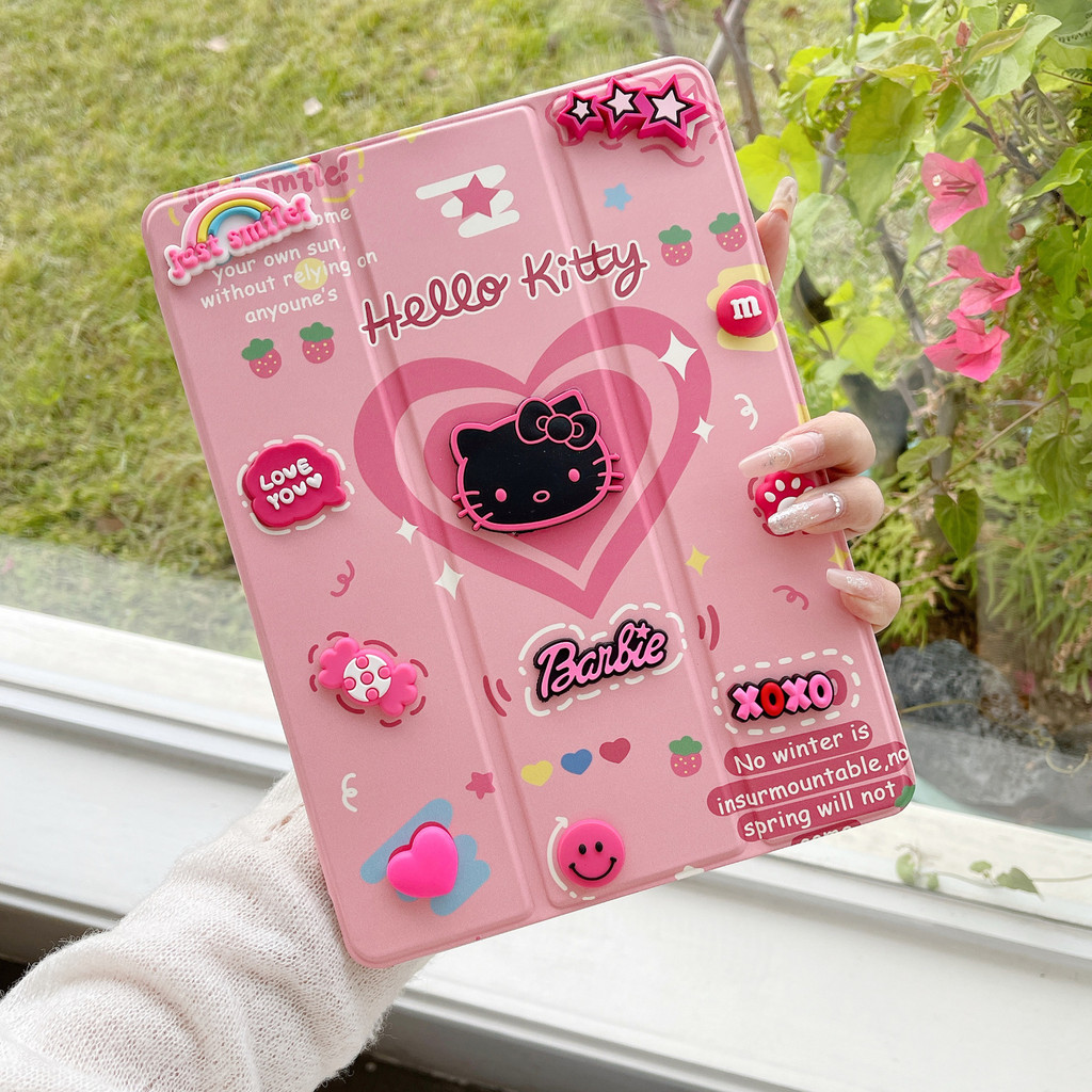Cute Sanrio Cinnamoroll IPad Case For IPad 7/8/9/10th Gen 10.9 Mini 4 5 6 Air 6 Pro 11 Cartoon Hello