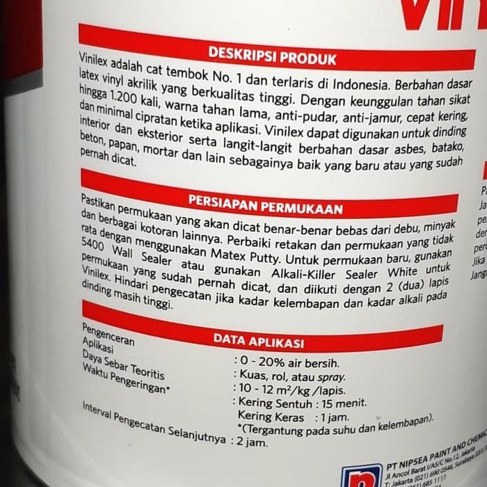 Cat Vinilex 1 Kg Putih 300 Atau Hitam 9103 - Cat Tembok Interior