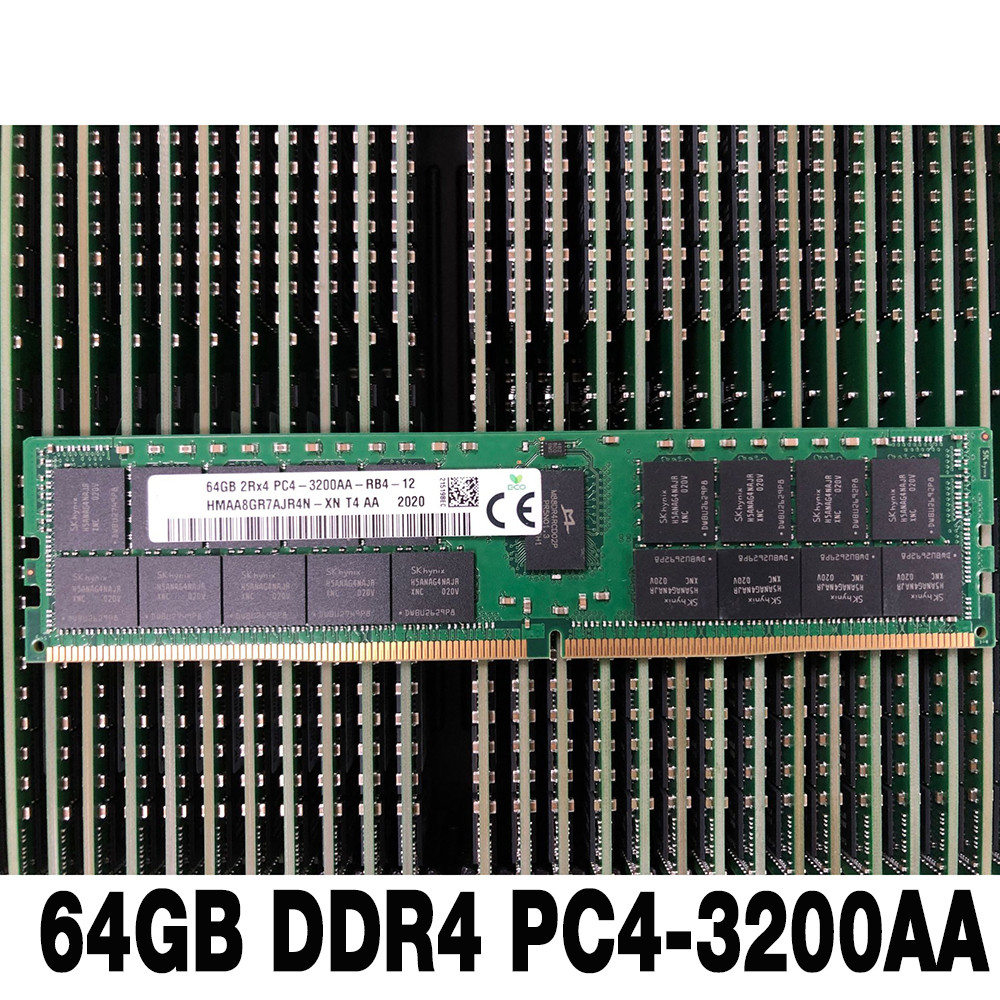 1PCS RAM 64G REG ECC Memory HMAA8GR7AJR4N-XN 64GB 2RX4 DDR4 PC4-3200AA