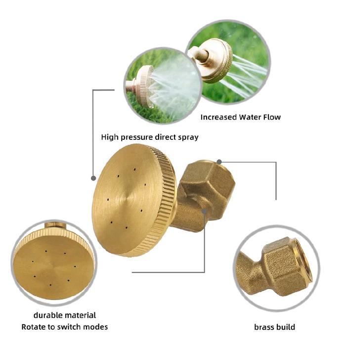 Nozzle Bengkok 8 Lubang Atau 7 Lubang Sprayer Elektrik 14M Kuningan Adjustable Brass Water Sprayer
