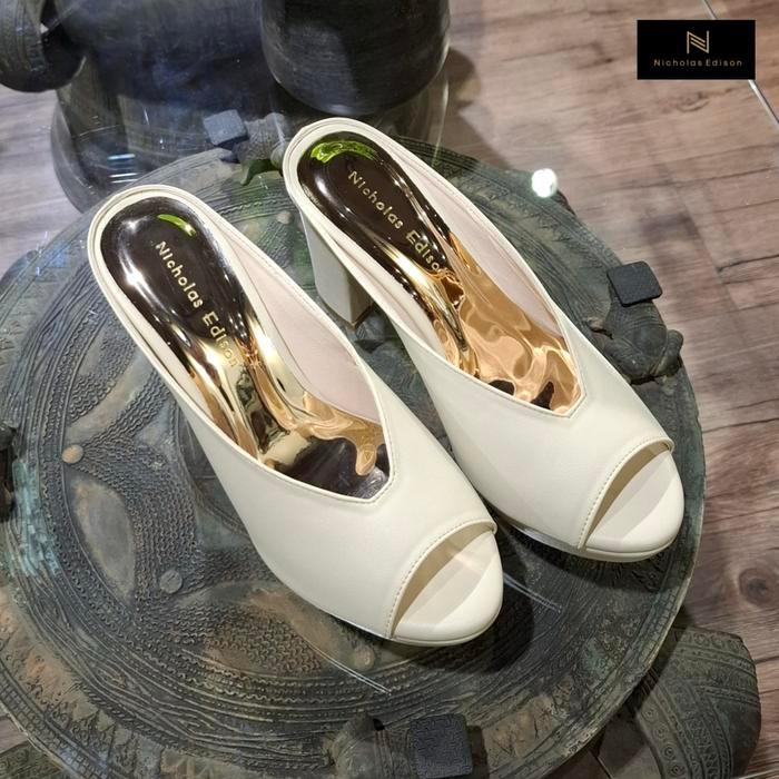 Terlaris Nicholas Edison Heels Lela Block Heels Slip On Nyaman #Gratisongkir