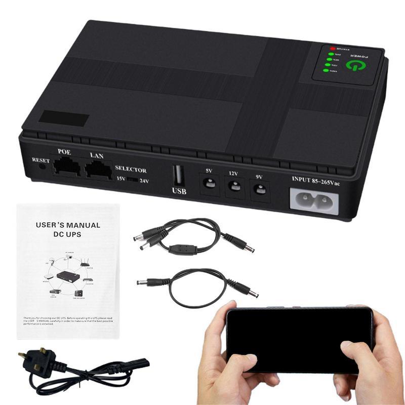 10400mAh Uninterruptible Power Supply UPS Backup Power Supply 5V 9V 12V Mini UPS Battery Backup MINI
