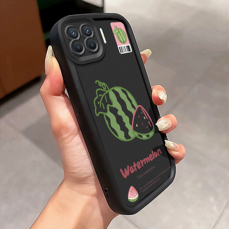 Casing Hp OPPO A93 F17 Pro OPPO Reno 4F Reno 4 Lite Case Semangka hijau kartun Kasing silikon Cesing
