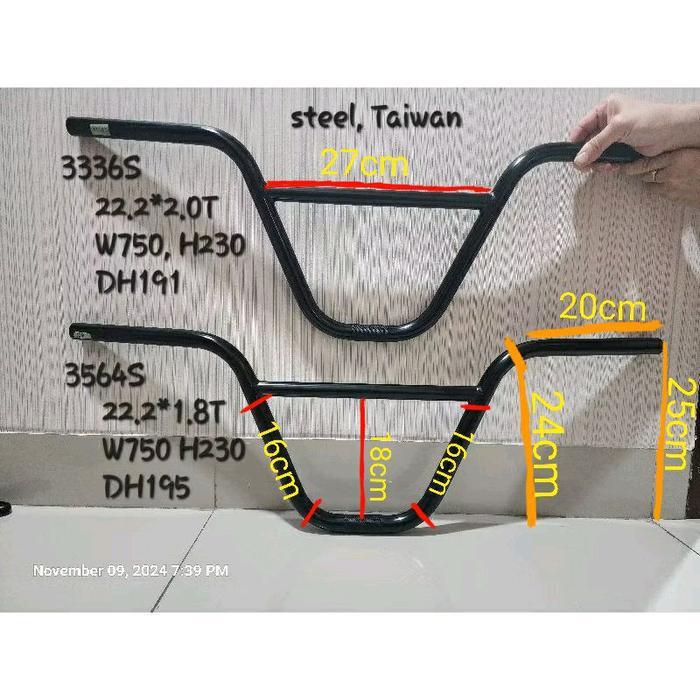 Stang Handlebar Bmx Taiwan 3336 Dan 3564