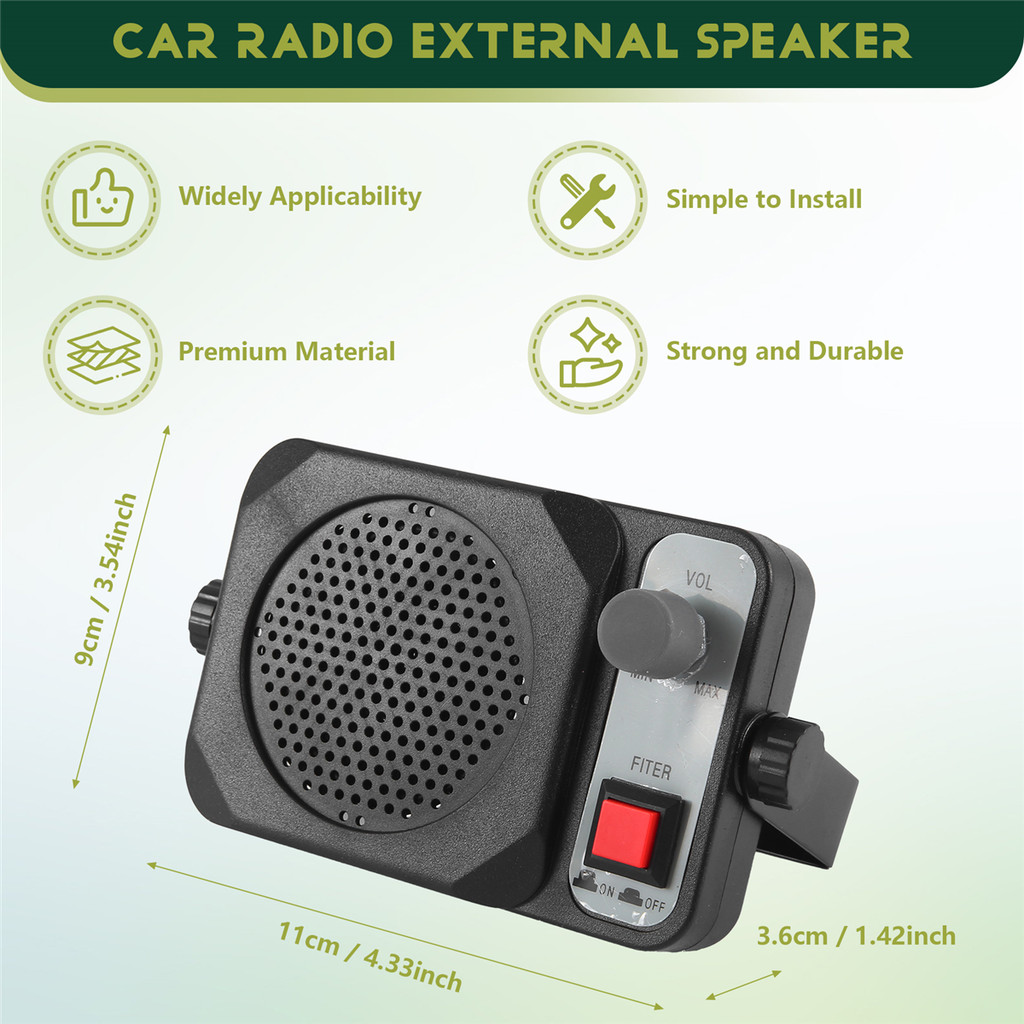 TS-650 Mini External Speaker ts650 For Yaesu Kenwood ICOM Motorola Ham Radio CB Hf Transceiver Car