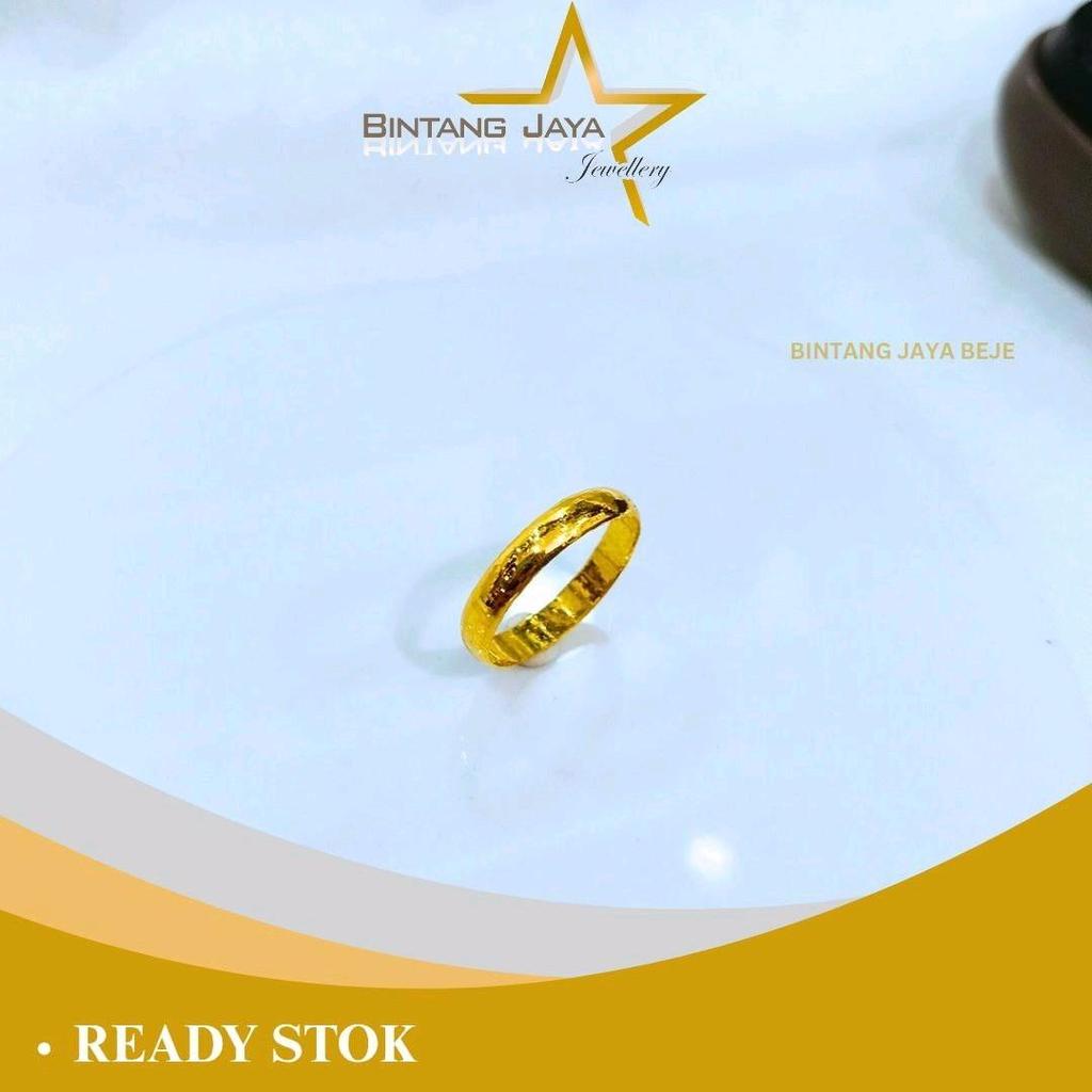 Cincin Emas Belah Rotan TA 0.18 - Kadar LM99 - Berat 3gr - Size 15 - Kilau abadi sepanjang masa (MM)