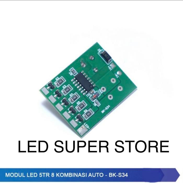 "New" Modul LED Running S34 5 Jalur 5TR 8 Mode Kedip Otomatis