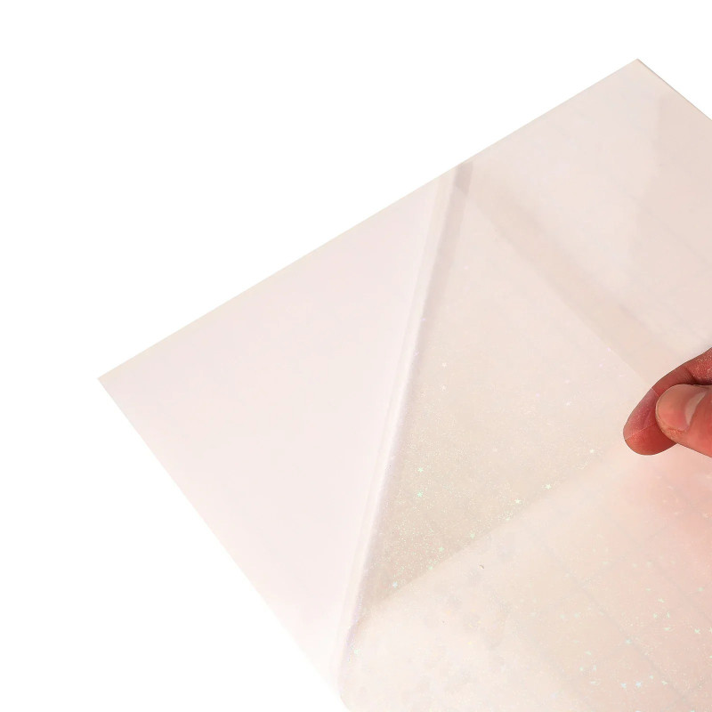 50Pcs Sand Stars Holographic Sticker Paper 2.94.1 inch Glitter Clear Holographic Overlay Cold