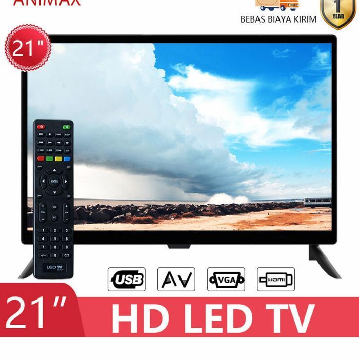 LED TV Animax 21 Inch + Bracket dan Antena, Packing Kayu