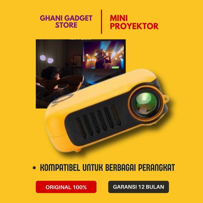 Proyektor Mini Portable HP Laptop TV Flashdisk LED Full HD 1000lm 20W