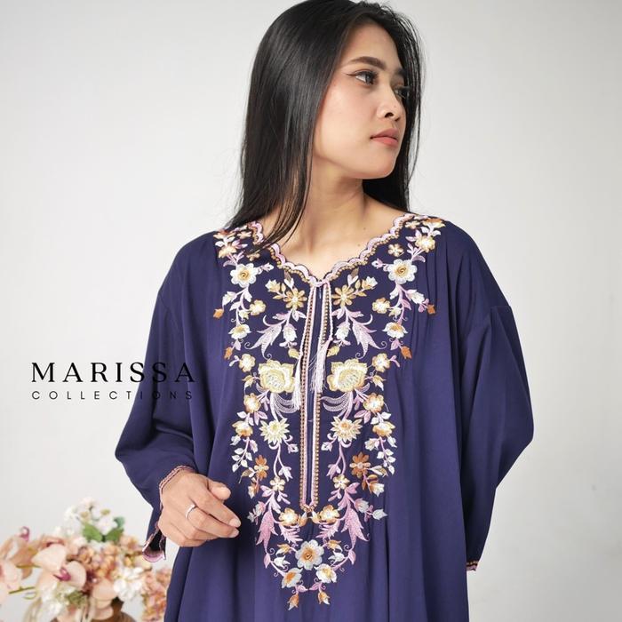Marissa Collections - Daisy Daster Bordir Gamis Rayon Twill Lembut Busui Friendly Tangan Panjang 3/4