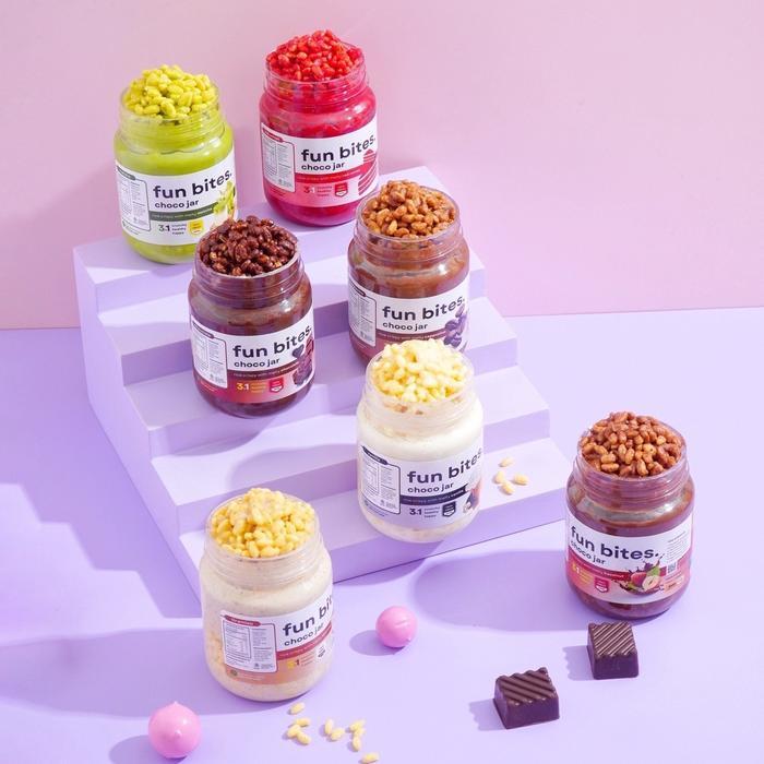 "New" Coklat Lumer Crunchy Choco Jar FUN BITES. by Obio Crunch - Cemilan Rasa Chocolate Rice Crispy