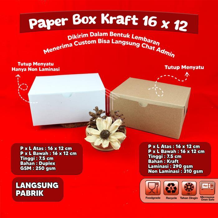 KATERING BOX TEBAL 325 GSM /KOTAK NASI KRAFT/KATERING BOX/DUS NASI (PER PACK)