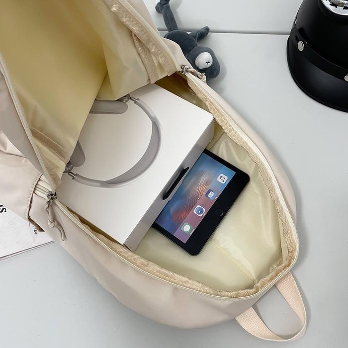 Top Ransel Wanita DMTS109 Unisex Hitam dan Putih untuk Sekolah Perguruan Tinggi - Backpack tas