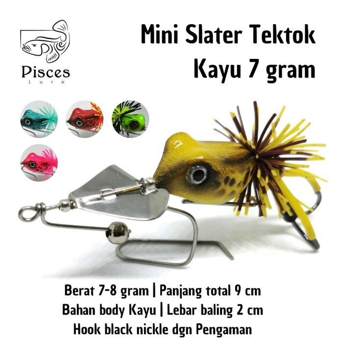 News Buzzbait Mini Slater Tiktok tektok 7 gram Propeler Berisik Umpan Casting Gabus Snakehead Top