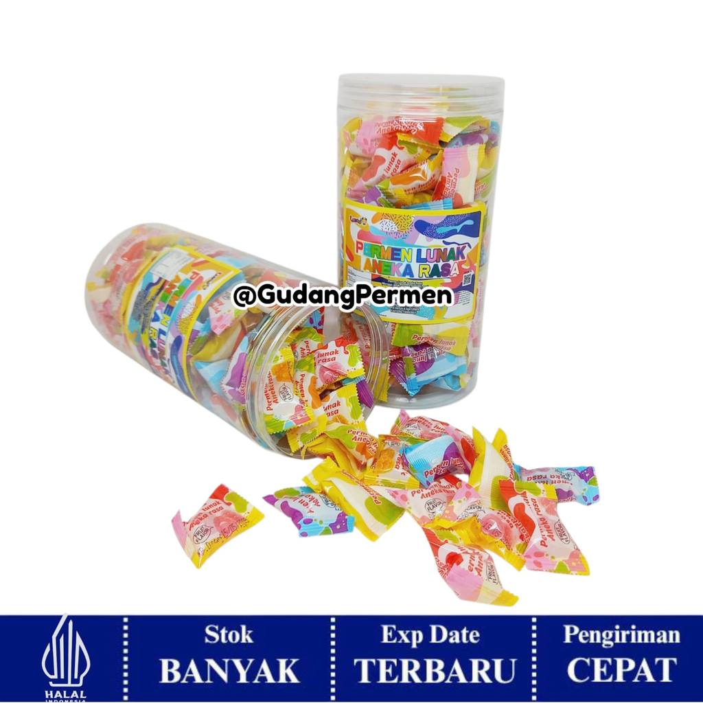 Luvmi Permen Lunak Tabung isi 120 / Gummy Chewy Rasa Buah