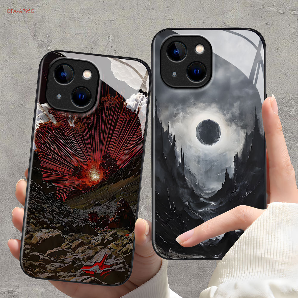 HardCase A1-2761 BL Kaca Casing For OPPO A3X A3 A5i A60 A79 A98 A92 A52 A9 A5 A83 A78 A58 A76 A36 A9