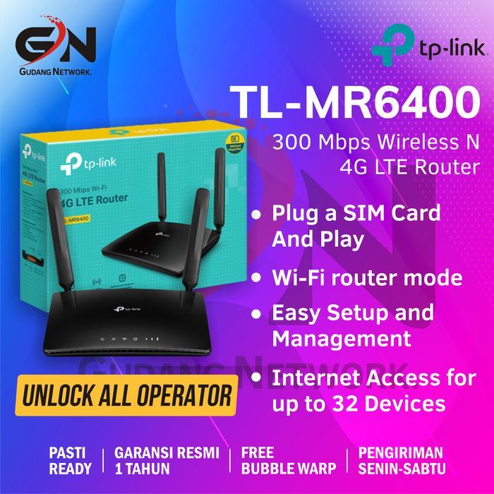 TPLINK SIM CARD GSM 3G/4G ROUTER, TL-MR6400, MR6400