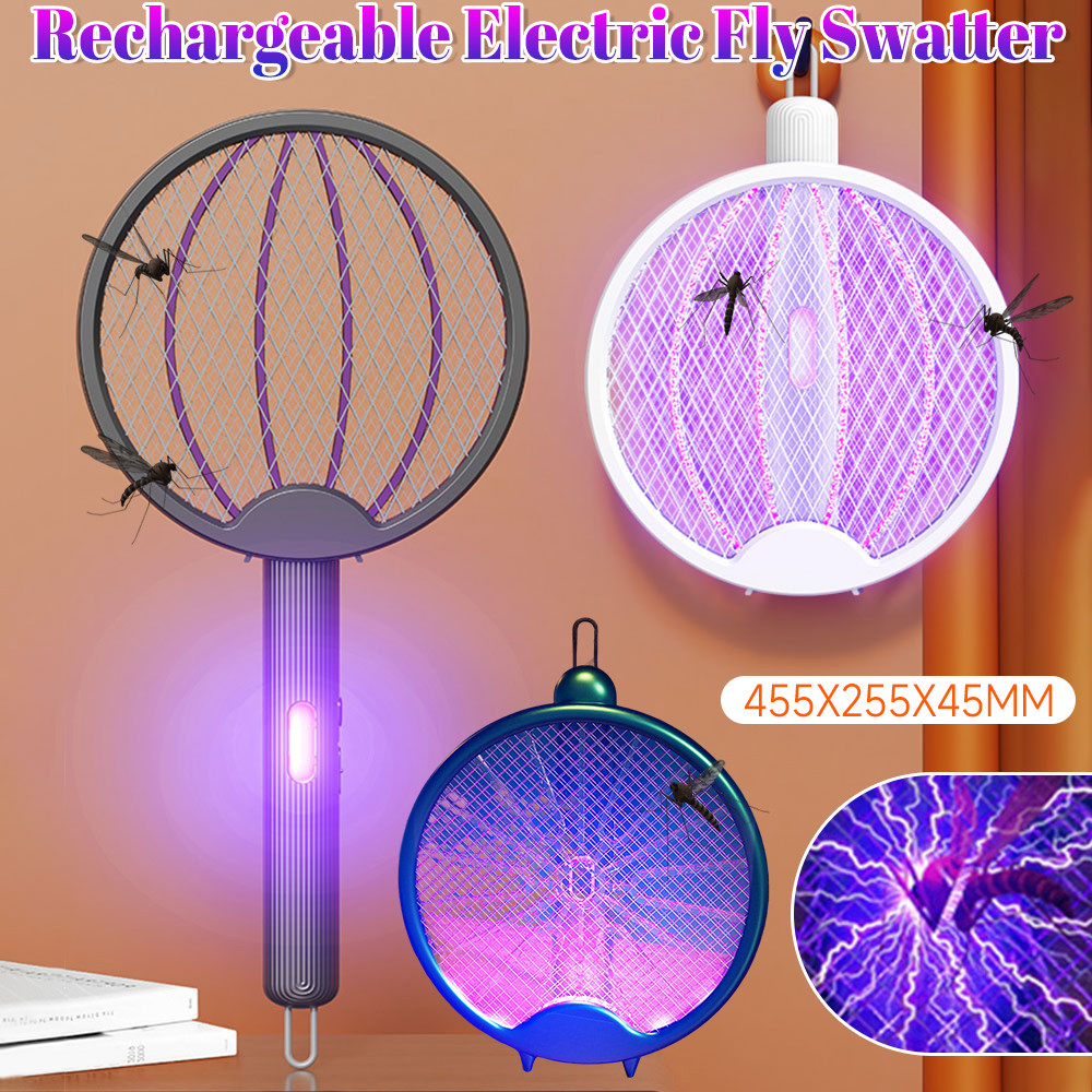Foldable Mosquito Killer Lamp Rechargeable Fly Zapper Electric Mosquito Racket Mosquito Repellent