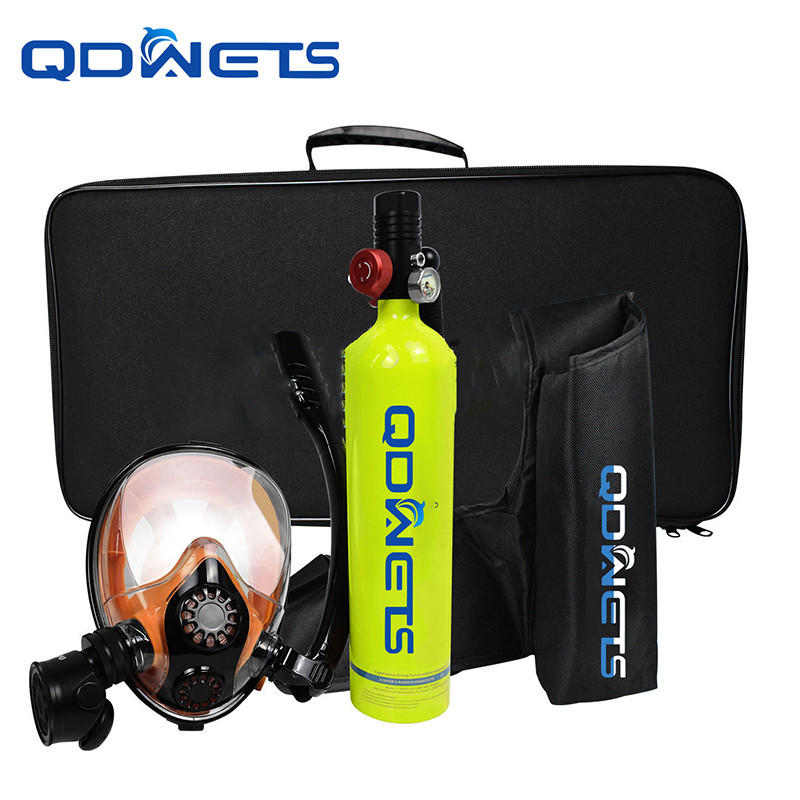 QDWETS 1L Lung Tank 15-25 Minutes Scuba Diving Tank Outdoor Oxygen Scuba Tank Mini Diving Cylinder