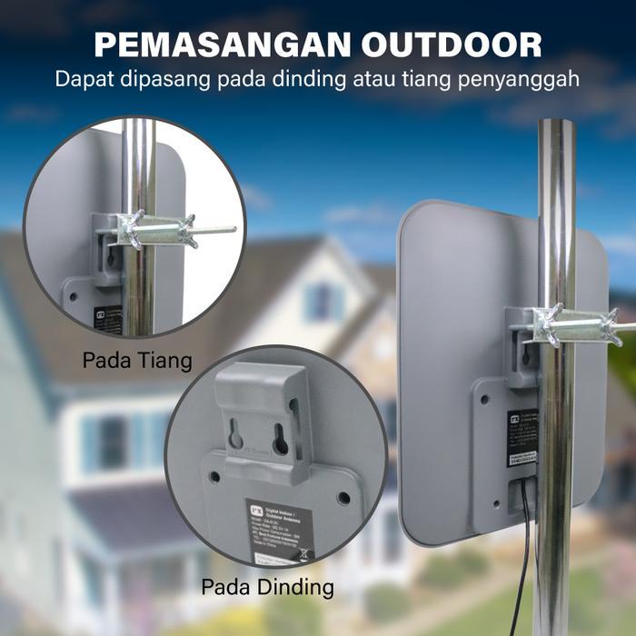 Antena TV Digital Indoor Outdoor DVT2 Antenna Booster 4K PX DA-6120