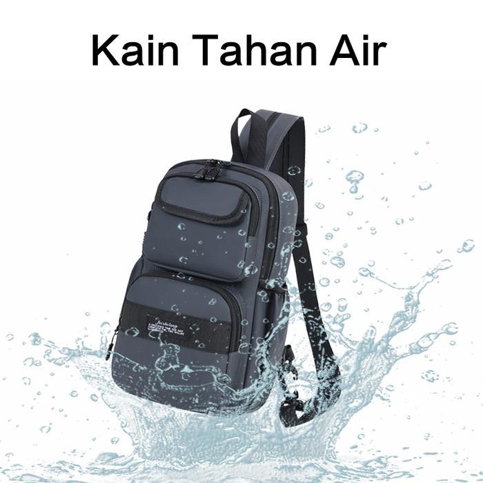 New Freeknight Tas Selempang Bahu Pria Tas 2 In 1 Tas Punggung Mini Casual Tas Pria Keren Port USB