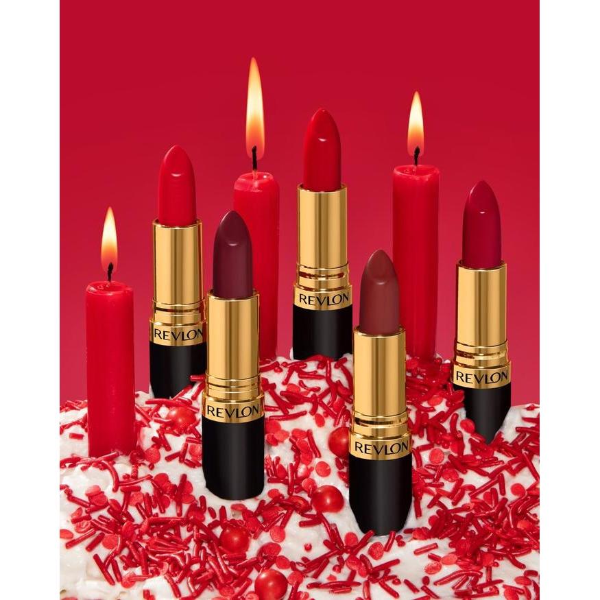 Thebest- (100% ORI) Revlon Superlustrous Lipstick Revlon Semi-Matte, Lembab & Tahan Lama Lipstik