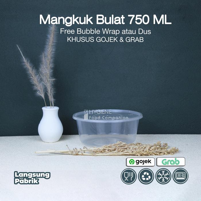 Thebest- Thinwall Bulat 750 ml Mangkok - Roundbowl 750ml - Mangkok Bulat 750ml