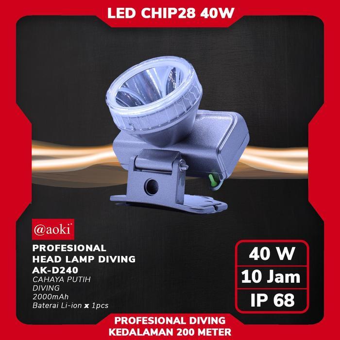 Senter Kepala Head Lamp @Aoki AK - D240 40 Watt