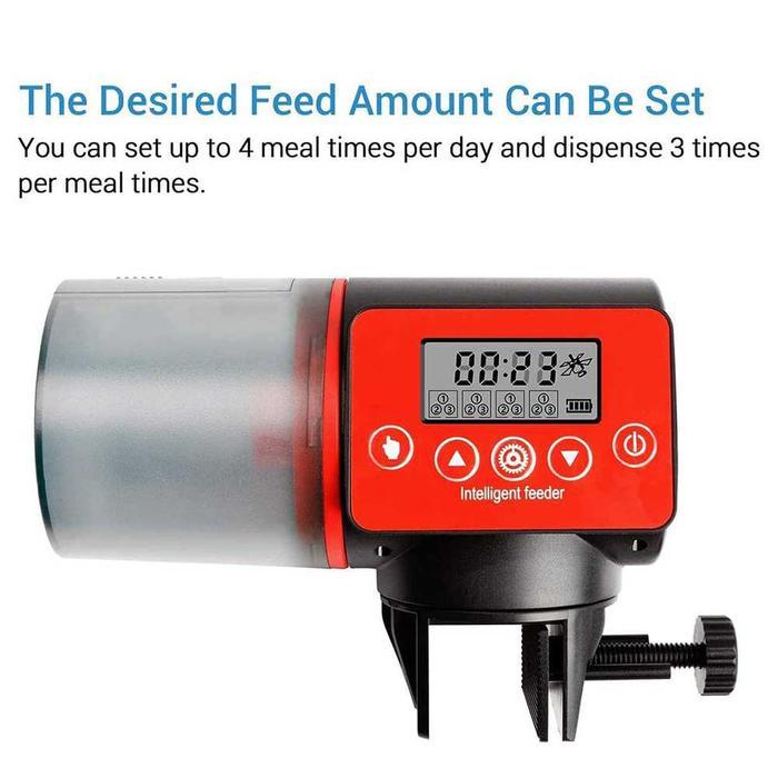 Dispenser Makanan Ikan Pintar Otomatis Smart Fish Feeder dengan Pengaturan Waktu dan Kapasitas Besar