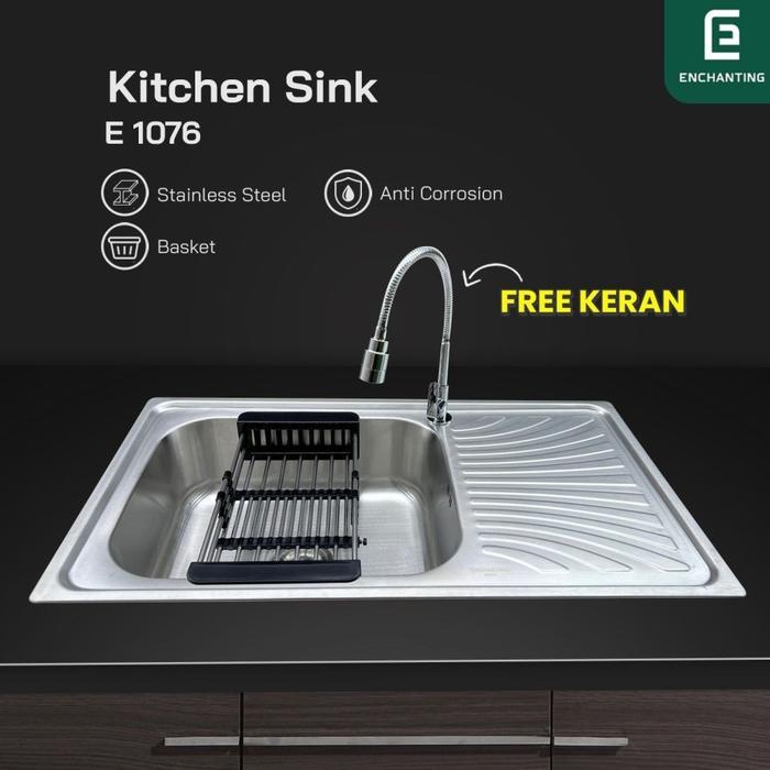 Bak Cuci Piring Kitchen Sink Europe Enchanting E1076