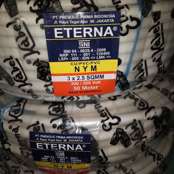 Eterna 3X2.5 Tembaga 1 Roll 50 Meter Nym
