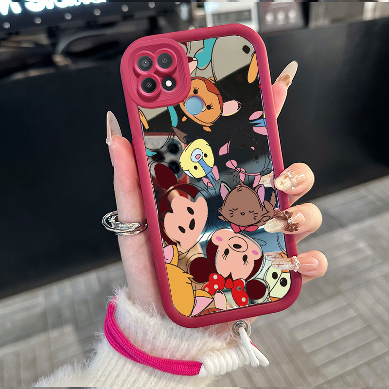 Casing Hp untuk OPPO A15 A15s A35 4G Case Casing kartun hewan pola Silikon Softcase Kasing HP tali g