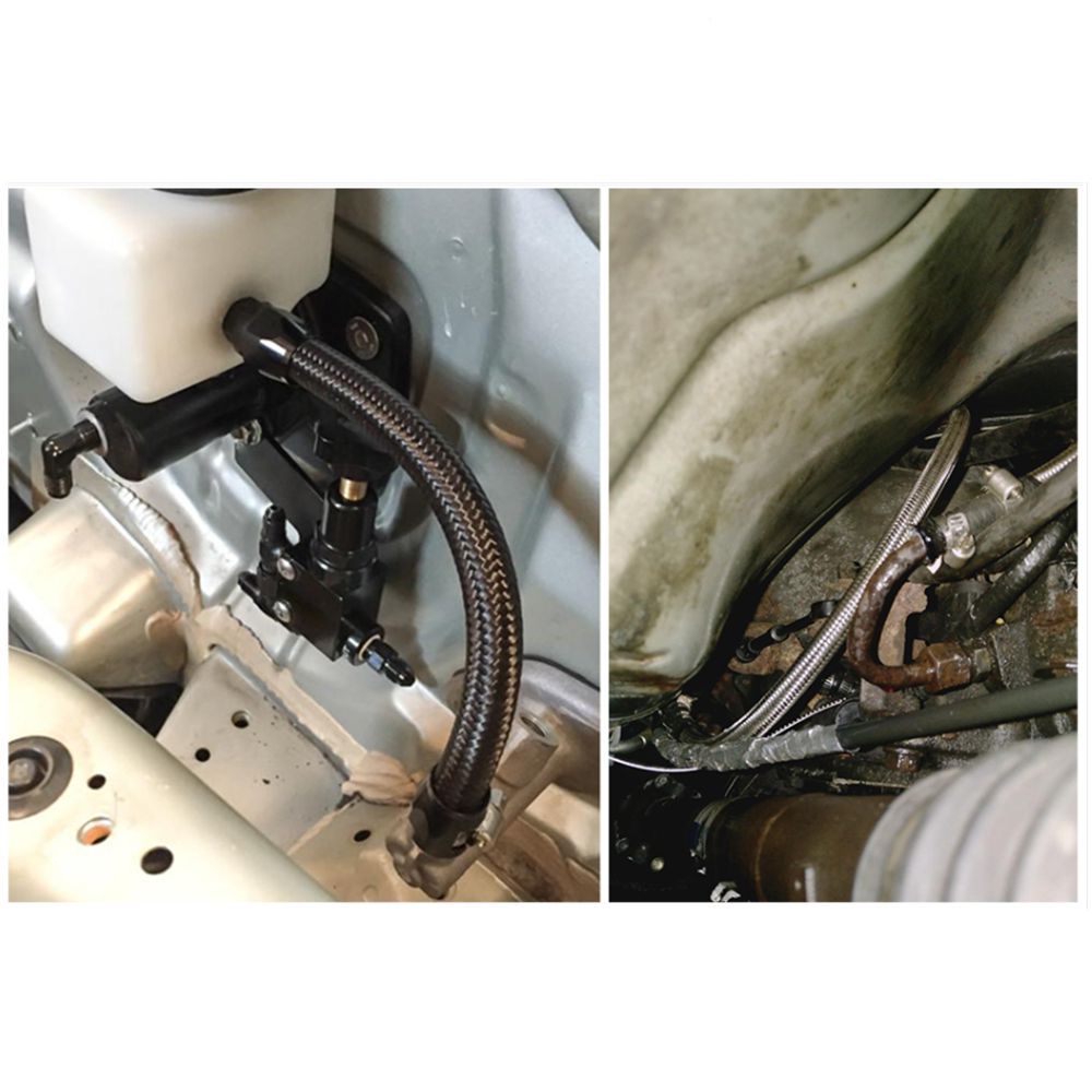 6M An4 An6 An8 An10 An12 Ptfe Fuel Hose Line Stainless Steel Braided Hose 20Ft Black/Silver