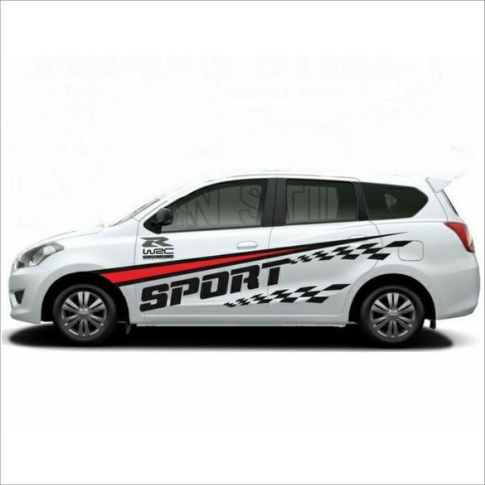 Sticker Terbaru Mobil Datsun Go Sticker Mobil Datsun Go List Terlaris Stiker Cutting Sport