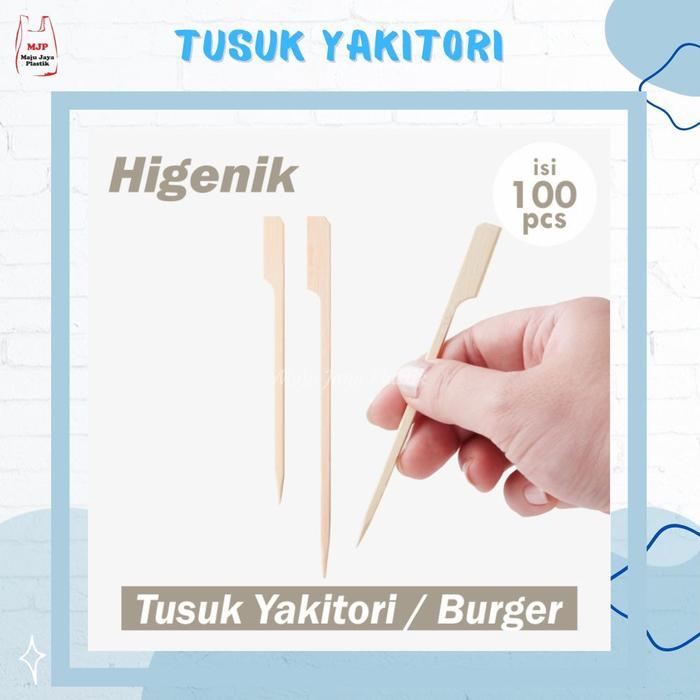 (100pcs) Tusuk Sate Yakitori Sate Jepang Sate Panjang 15cm Tusuk Sate Bambu Sate Bendera