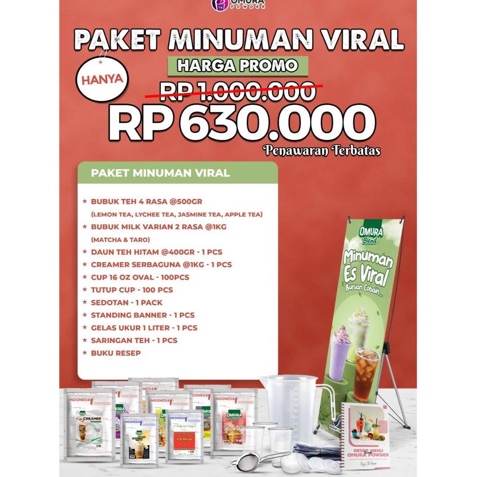[PAKET MINUMAN VIRAL] Paket Usaha Minuman Viral Paket Bisnis Minuman Bubuk Minuman Omura Powder