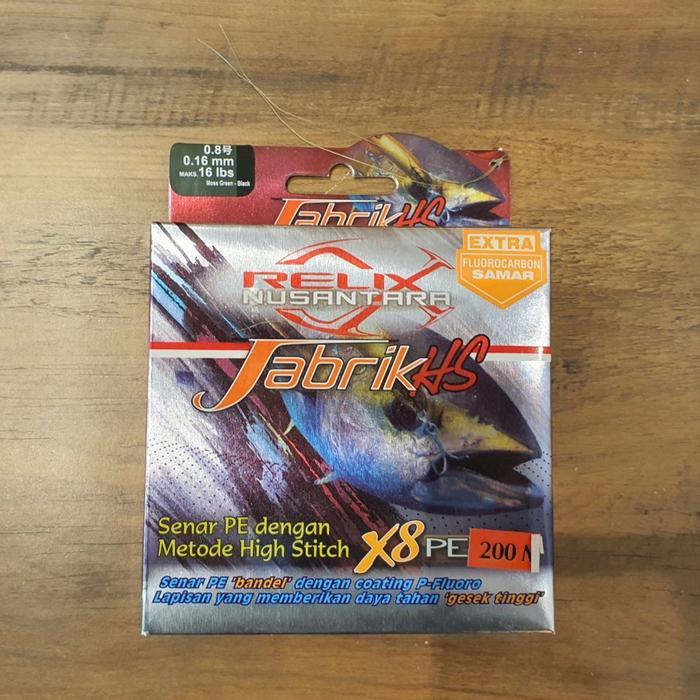 Sale Senar Pe Jabrik Hs X8 Relix Nusantara Pe 0,8 - Alat Pancing Aksesoris