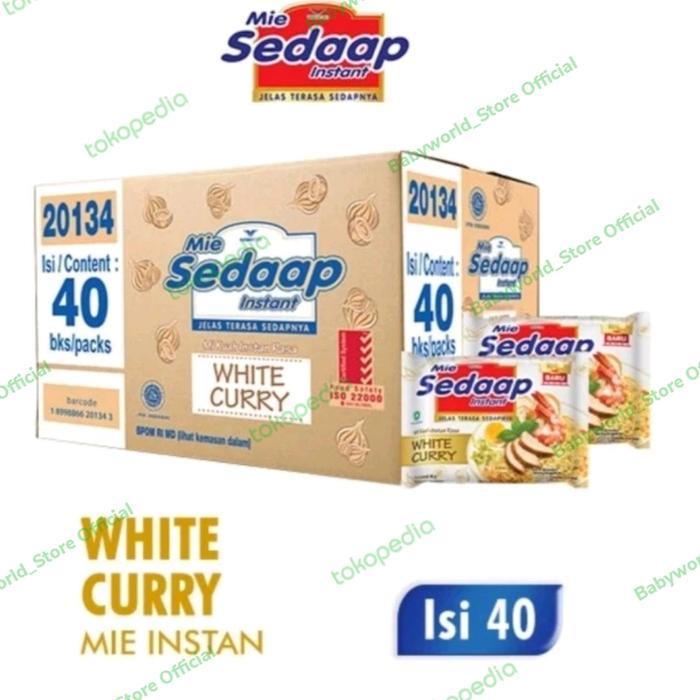 Sedia Mie Sedaap instant rasa WHITE CURRY mie kuah ( 1 dus isi 40)