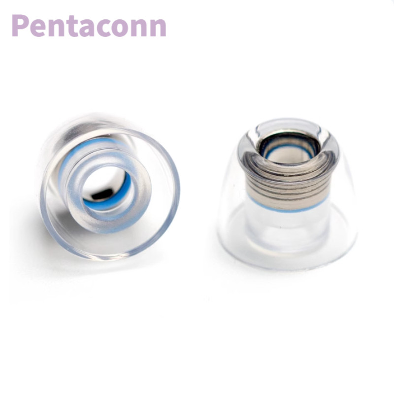 New Pentaconn Coreir Brass Catheter Metal Core Earplug 1Pair/2Pairs In-ear Earphone Silicone Eartips