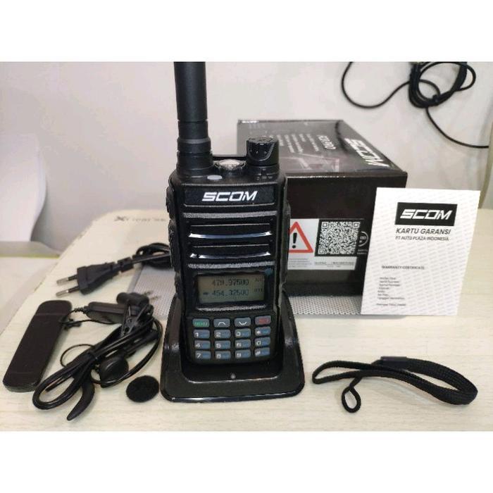SCOM HT Dual Band VHF UHF FC8 PRO Handy Talkie SCOM FC-8 Charging USB C Antena Walkie Talkie