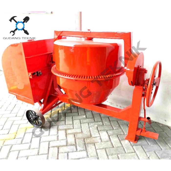 Mesin Molen Aduk Semen 50Kg Roda BESI / Mesin Pengaduk Cor Semen Beton 50 kg Concrete Mixer - TANPA 