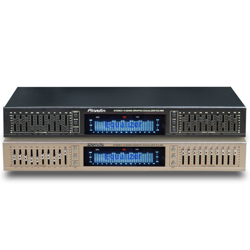 NEW arrive EQ665 equalizer hifi home EQ balanced mixer double 10 segment stereo treble Alto bass