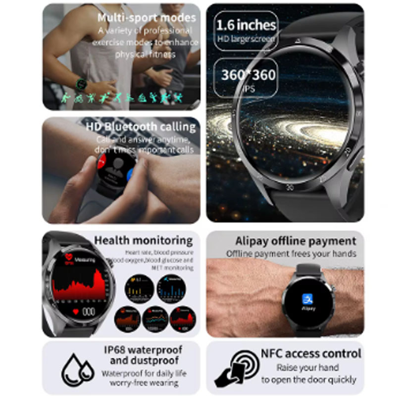 for Cubot KingKong MINI2 Pro Smart Watch Wireless Charging Bluetooth Calls Watches Men Women Fitness
